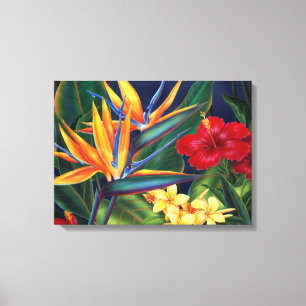 Tropisch paradise Hawaiian Verpakt Canvas Afdruk
