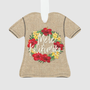 Tropisch paradise Holiday Wreath Aloha Shirt Ornament