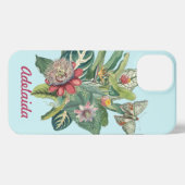 Tropisch Paradise Monogram iPhone Hoesje (Achterkant horizontaal)