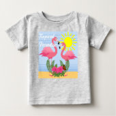 Tropisch Paradise Pink Flamingo - Baby Fine Jersey (Voorkant)