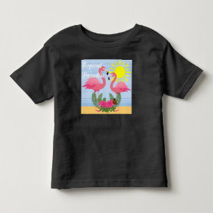 Tropisch paradise roze flamingo - Toddler Fine Jer Kinder Shirts