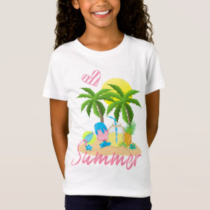 Tropisch Paradise Summer Love Beach Girl T-shirt