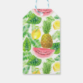 Tropisch patroon cadeaulabel (Achterkant)