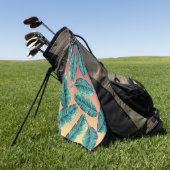 Tropisch patroon golfhanddoek (Groen)