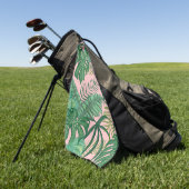 Tropisch patroon golfhanddoek (Groen)