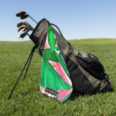 Tropisch patroon golfhanddoek (Groen)