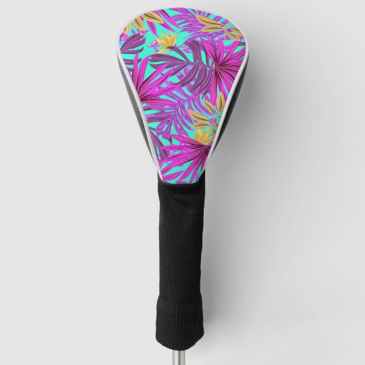 Tropisch patroon golfheadcover (Voorkant)