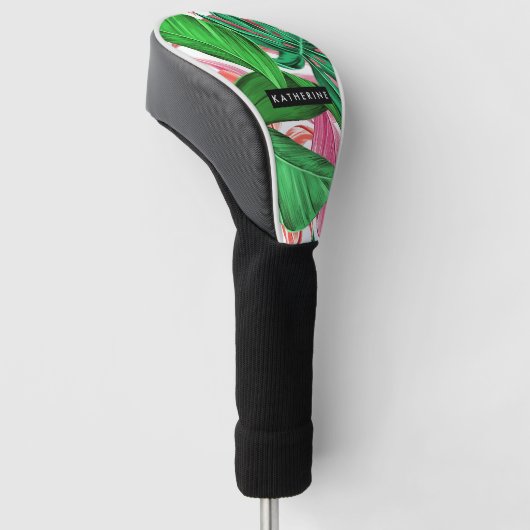 Tropisch patroon golfheadcover (Schuin)