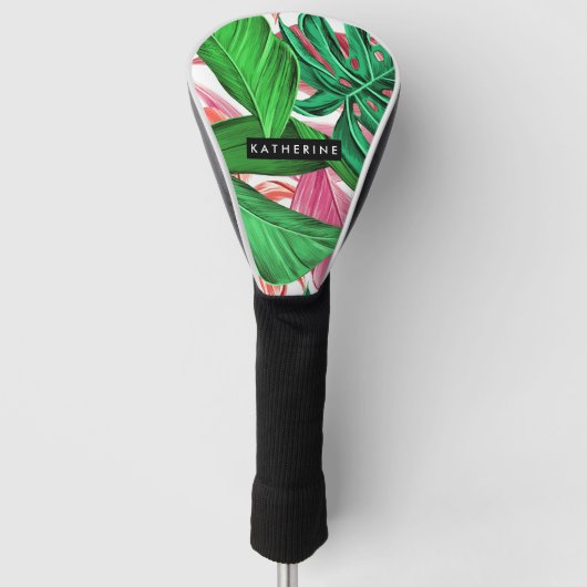 Tropisch patroon golfheadcover (Voorkant)