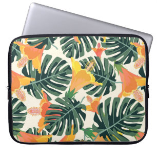 Tropisch patroon. Kleurrijke textieltextuur. exoti Laptop Sleeve