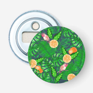 Tropisch patroon, kolibrie button flesopener