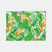 Tropisch patroon, kolibrie II Fleece Deken (Voorkant (Horizontaal))