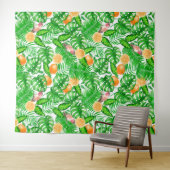 Tropisch patroon, kolibrie II Wandkleed (In Situ (horizontaal))