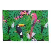 Tropisch patroon kussensloop (Achterkant-Rechts)