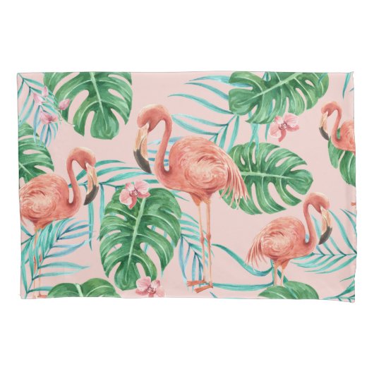 Tropisch patroon kussensloop (Voorkant-Links)