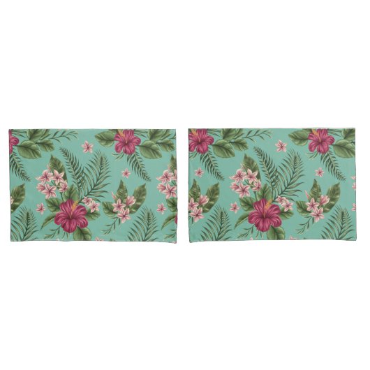 Tropisch patroon kussensloop (Voorkant-Set)