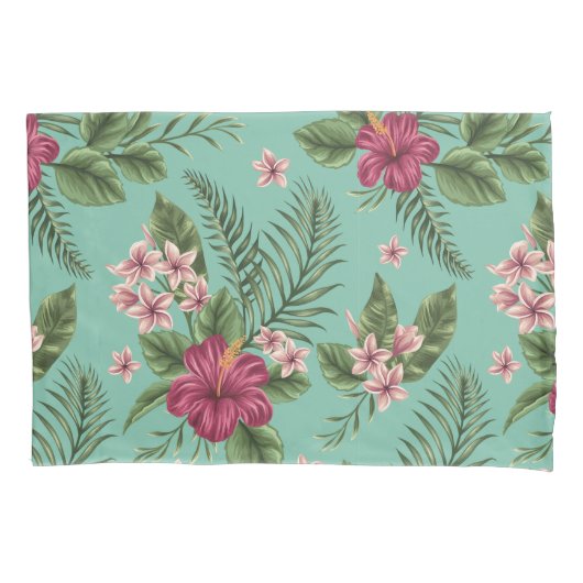 Tropisch patroon kussensloop (Voorkant-Links)