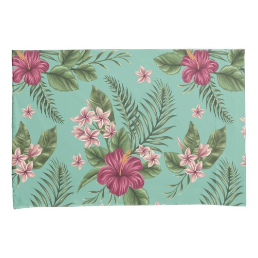 Tropisch patroon kussensloop (Voorkant-Rechts)