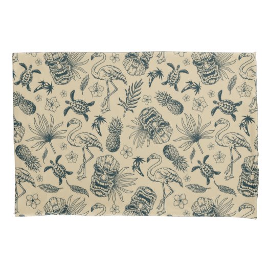  tropisch patroon kussensloop (Voorkant-Links)