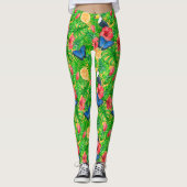 Tropisch patroon leggings (Voorkant)