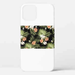 tropisch patroon met hibiscus bloemen en iPhone 12 hoesje