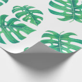 Tropisch patroon met monstera-bladeren cadeaupapier (Hoek)