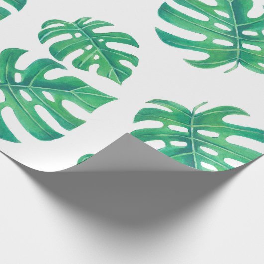 Tropisch patroon met monstera-bladeren cadeaupapier (Hoek)