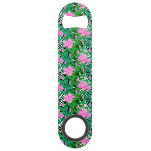 Tropisch patroon met Oerwouden bloemen Speed Flessenopener