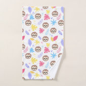 Tropisch patroon met sleuf en bladeren bad handdoek (Handdoek)