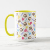 Tropisch patroon met sleuf en bladeren mok (Links)