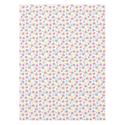 Tropisch patroon met sleuf en bladeren tafelkleed (Voorkant)