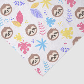 Tropisch patroon met sleuf en bladeren tissuepapier (Detail)