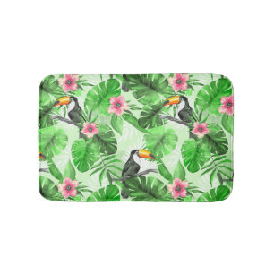 Tropisch patroon met toucan badmat