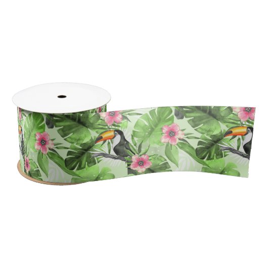 Tropisch patroon met toucan lint (Spoel)