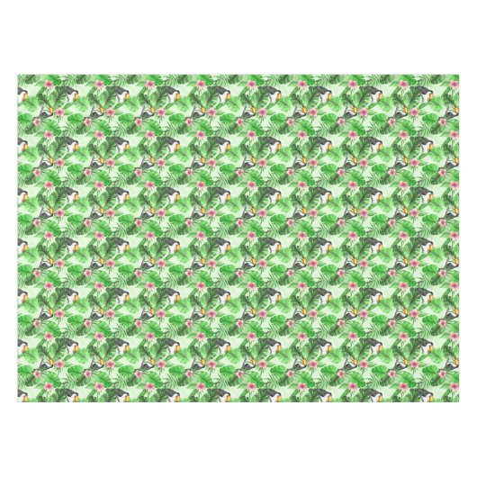 Tropisch patroon met toucan tafelkleed (Voorkant (Horizontaal))