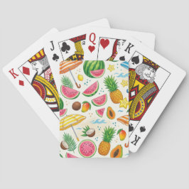Tropisch patroon pokerkaarten