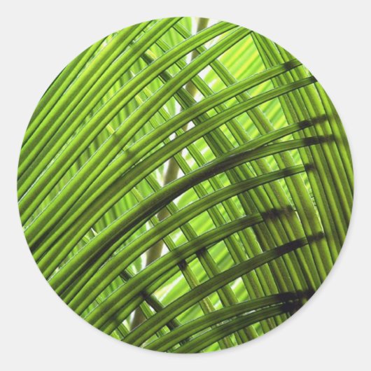 Tropisch patroon ronde sticker (Voorkant)