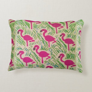Tropisch patroon roze flamingos decoratief kussen