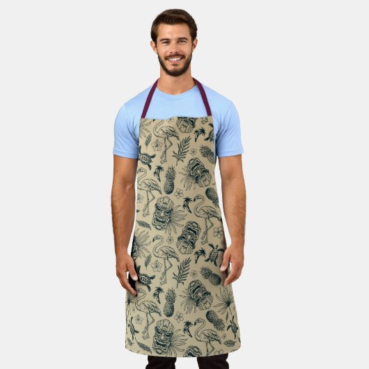  tropisch patroon schort (Gedragen)