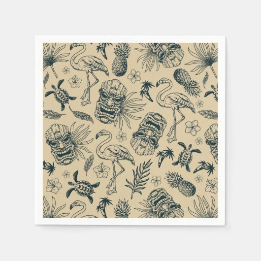  tropisch patroon servet (Voorkant)