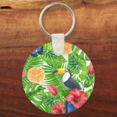 Tropisch patroon sleutelhanger (Voorkant)