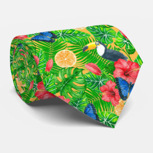 Tropisch patroon stropdas