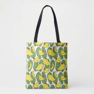 Tropisch patroon van bananenvruchten draagtas