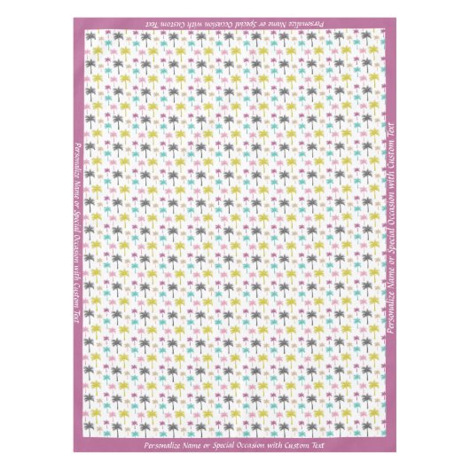 Tropisch patroon van kleurrijke palmboom tafelkleed (Voorkant)