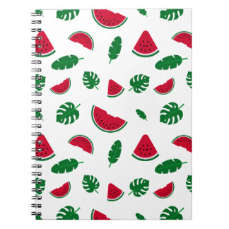 tropisch patroon, watermeloen patroon, tropische z notitieboek
