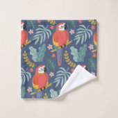 Tropisch patroongebied bad handdoek (Wasdoekje)