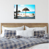 Tropisch percanvas afdrukken (Insitu (Slaapkamer))