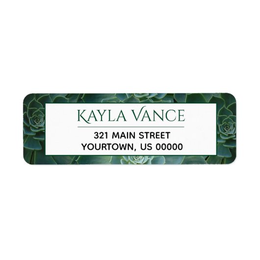 Tropisch Plant in de Succulente woestijn Etiket (Voorkant)