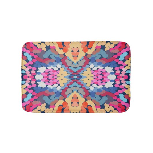 Tropisch Plumeria Spotted Flowers Tegel Pattern Badmat (Voorkant)