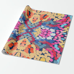 Tropisch Plumeria Spotted Flowers Tegel Pattern Cadeaupapier